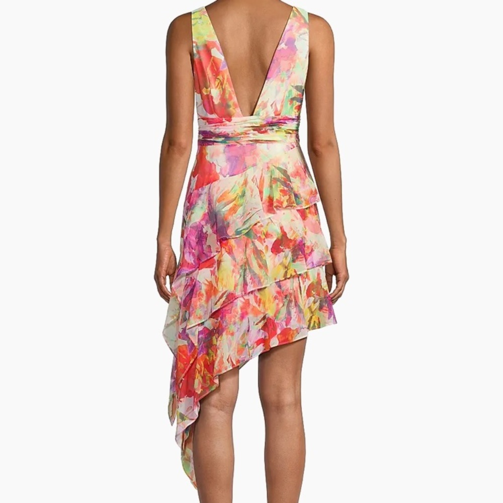 Liv Foster Women’s Printed Chiffon Asymmetrical High Low Sleeveless Dress size 6 - Picture 14 of 14